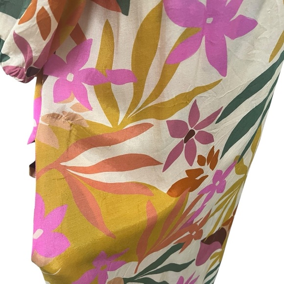 Velvet By Graham & Spencer Carol Floral Midi-Dress In Oasis Multi Size Medium - Picture 12 of 15
